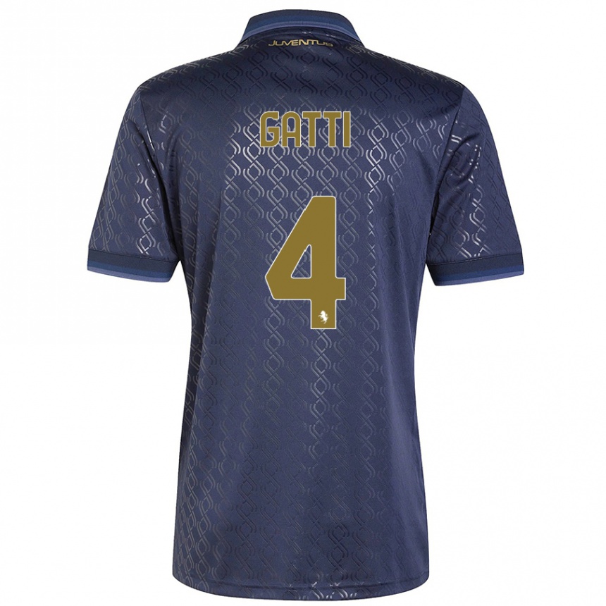 Hombre Fútbol Camiseta Federico Gatti #4 Azul Marino Equipación Tercera 2024/25 Argentina