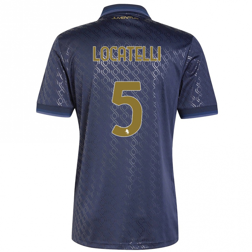 Hombre Fútbol Camiseta Manuel Locatelli #5 Azul Marino Equipación Tercera 2024/25 Argentina