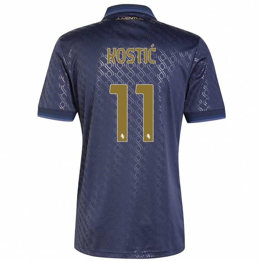 Hombre Fútbol Camiseta Filip Kostic #11 Azul Marino Equipación Tercera 2024/25 Argentina