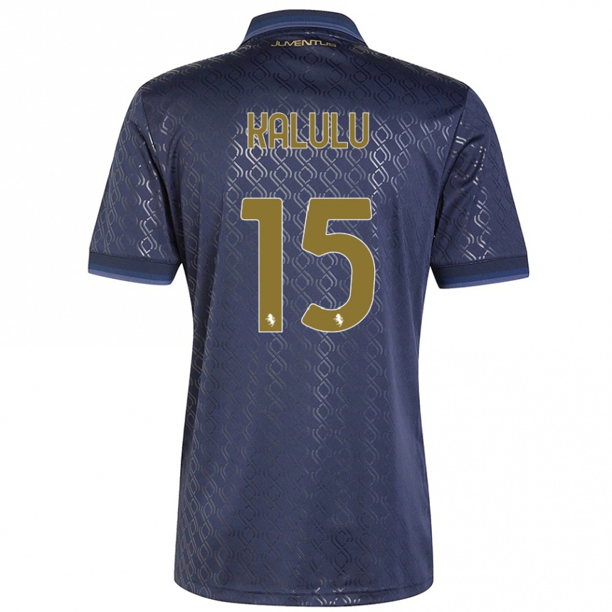 Hombre Fútbol Camiseta Pierre Kalulu #15 Azul Marino Equipación Tercera 2024/25 Argentina