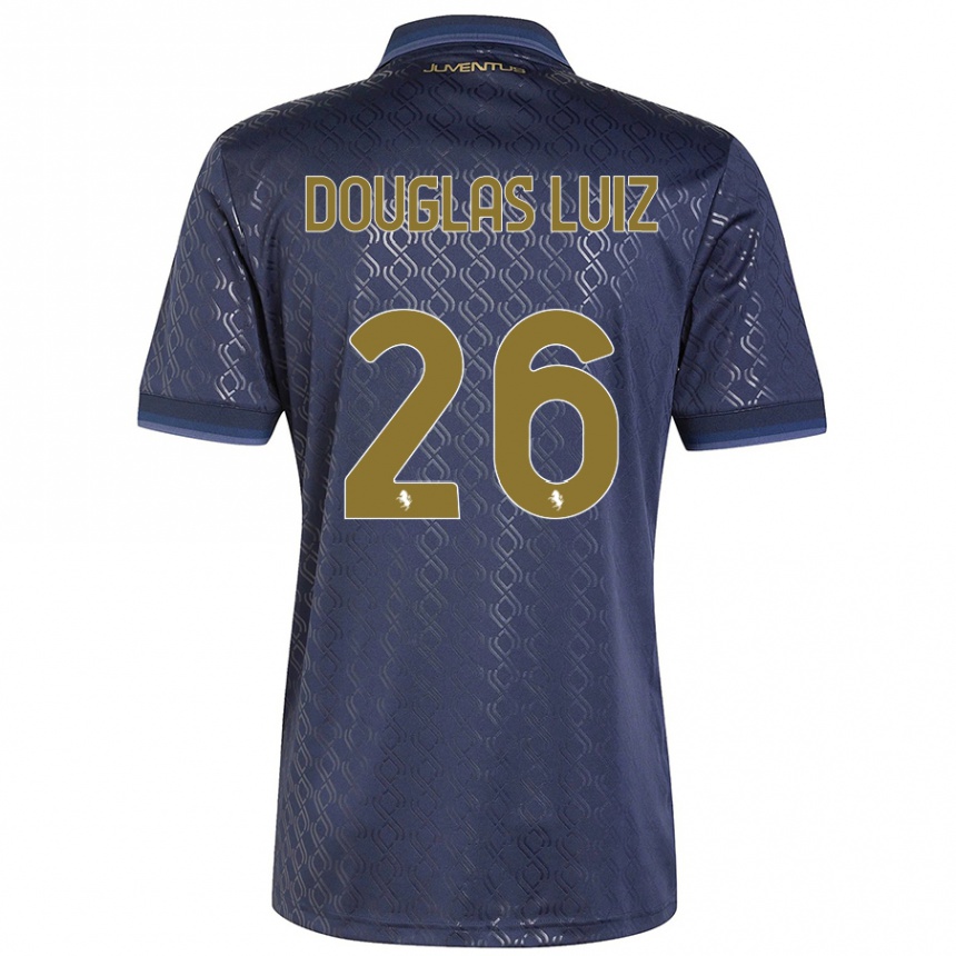 Hombre Fútbol Camiseta Douglas Luiz #26 Azul Marino Equipación Tercera 2024/25 Argentina