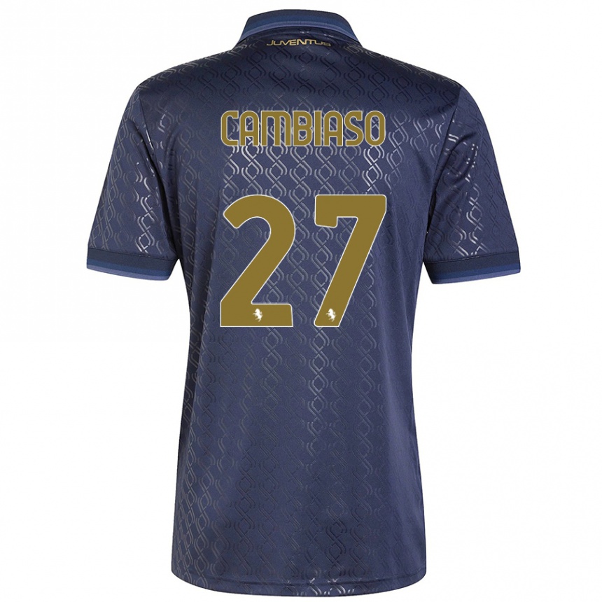 Hombre Fútbol Camiseta Andrea Cambiaso #27 Azul Marino Equipación Tercera 2024/25 Argentina