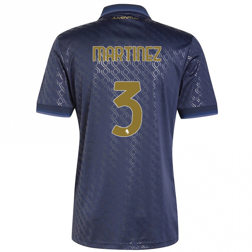 Hombre Fútbol Camiseta Bruno Martinez #3 Azul Marino Equipación Tercera 2024/25 Argentina