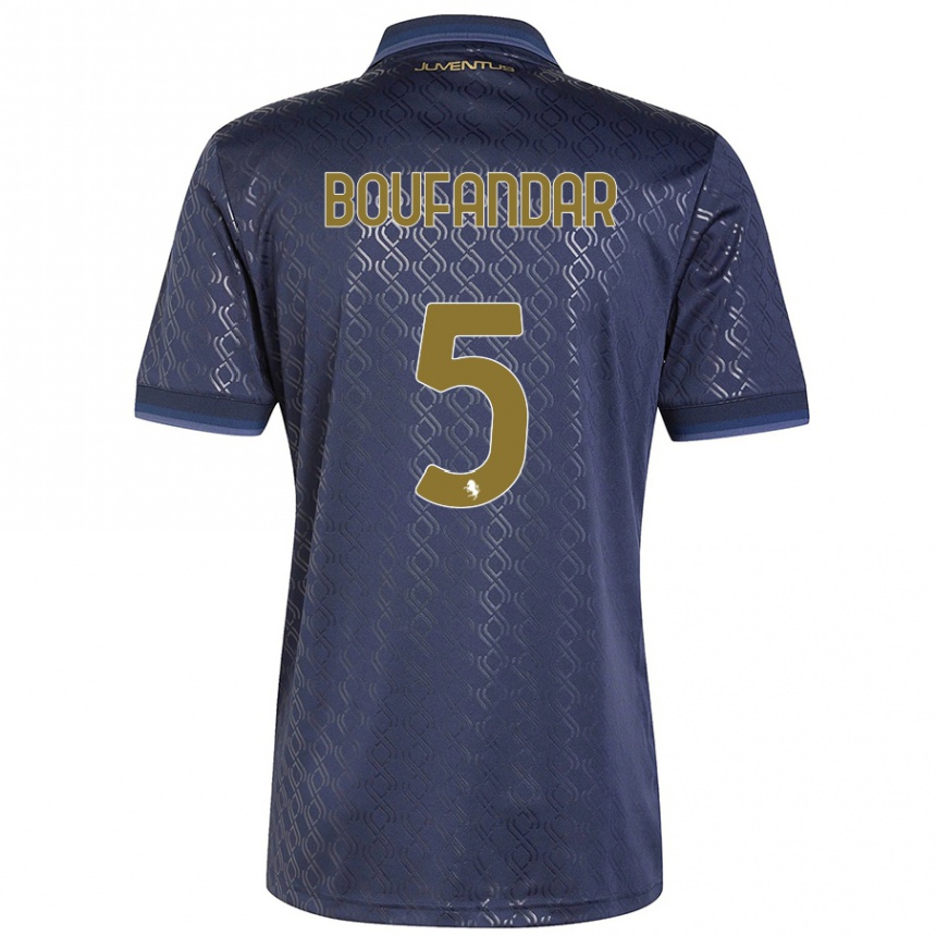 Hombre Fútbol Camiseta Adam Boufandar #5 Azul Marino Equipación Tercera 2024/25 Argentina