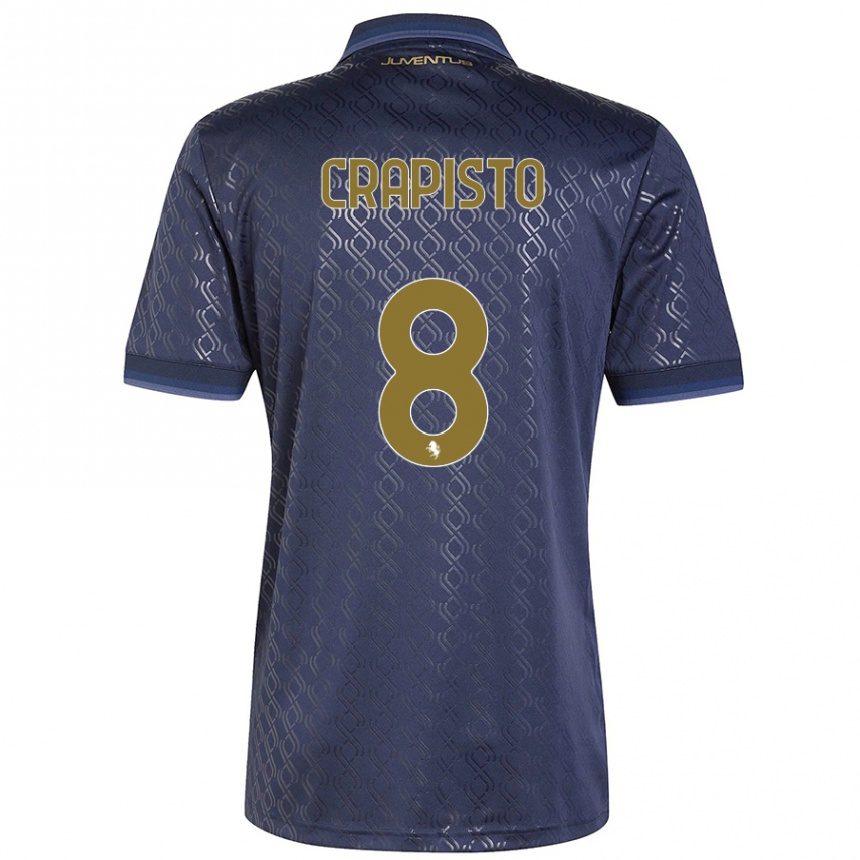 Hombre Fútbol Camiseta Francesco Crapisto #8 Azul Marino Equipación Tercera 2024/25 Argentina