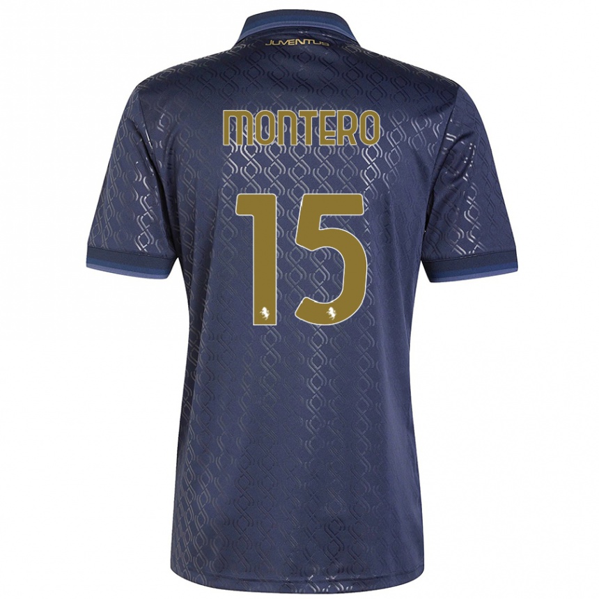 Hombre Fútbol Camiseta Alfonso Montero #15 Azul Marino Equipación Tercera 2024/25 Argentina