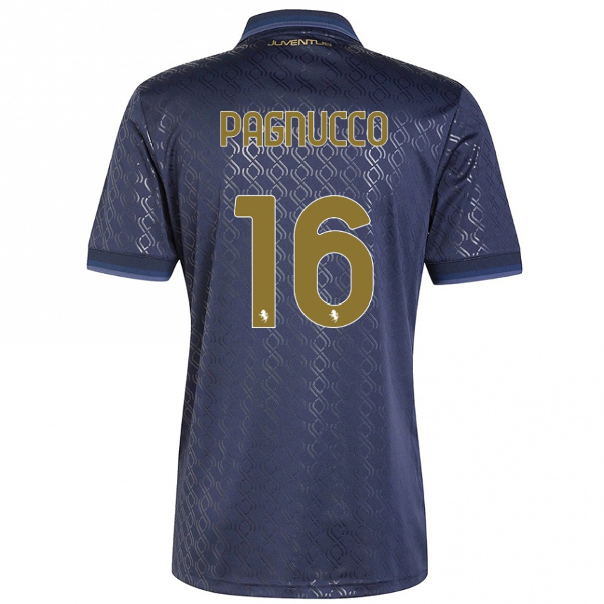 Hombre Fútbol Camiseta Filippo Pagnucco #16 Azul Marino Equipación Tercera 2024/25 Argentina