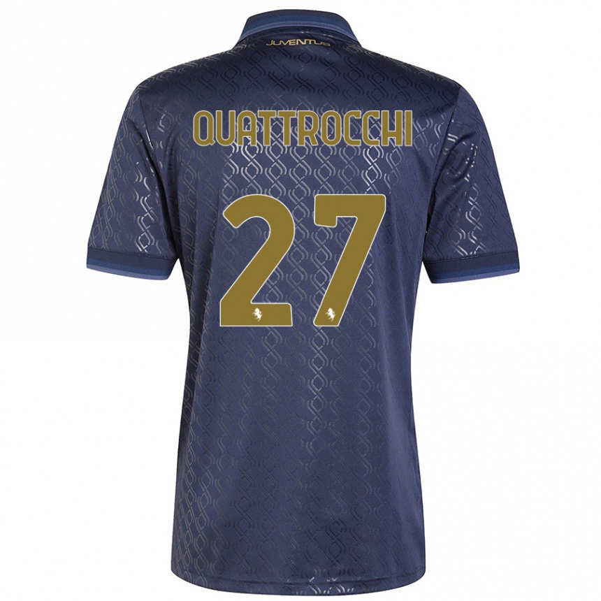 Hombre Fútbol Camiseta Juan Ignacio Quattrocchi #27 Azul Marino Equipación Tercera 2024/25 Argentina