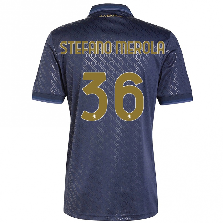 Hombre Fútbol Camiseta Antonio Stefano Merola #36 Azul Marino Equipación Tercera 2024/25 Argentina