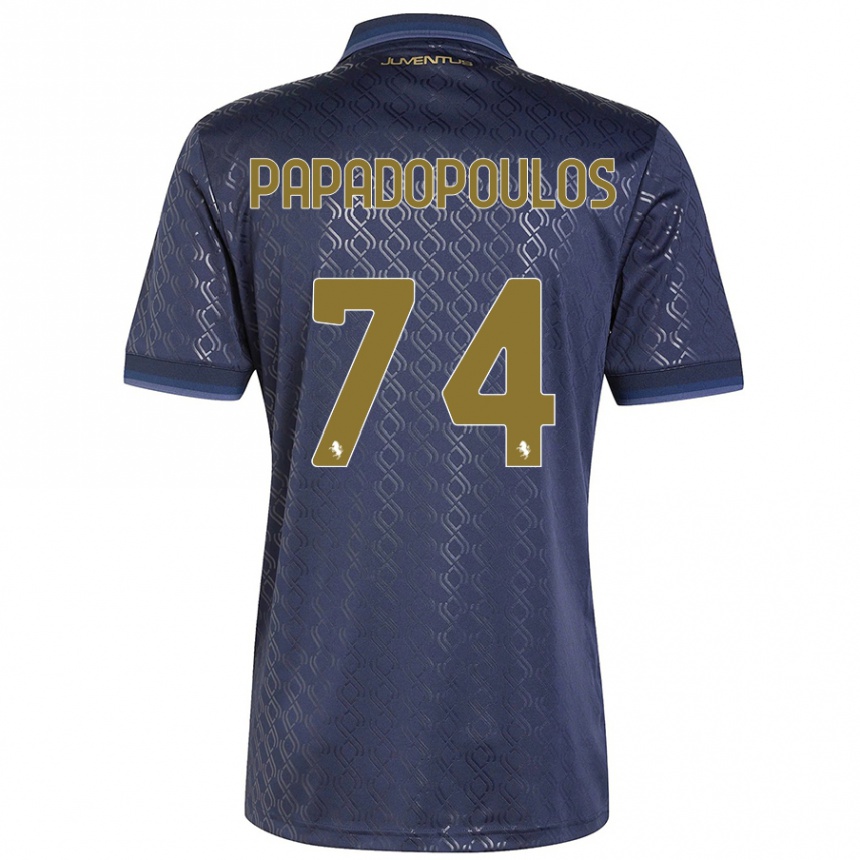 Hombre Fútbol Camiseta Christos Papadopoulos #74 Azul Marino Equipación Tercera 2024/25 Argentina