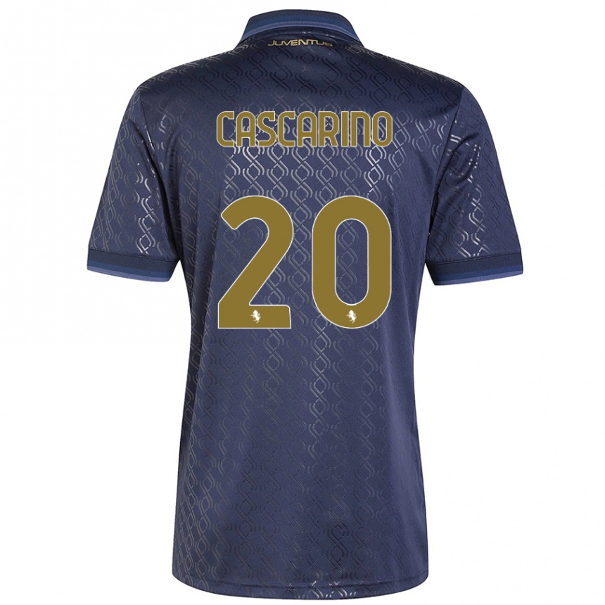 Hombre Fútbol Camiseta Estelle Cascarino #20 Azul Marino Equipación Tercera 2024/25 Argentina