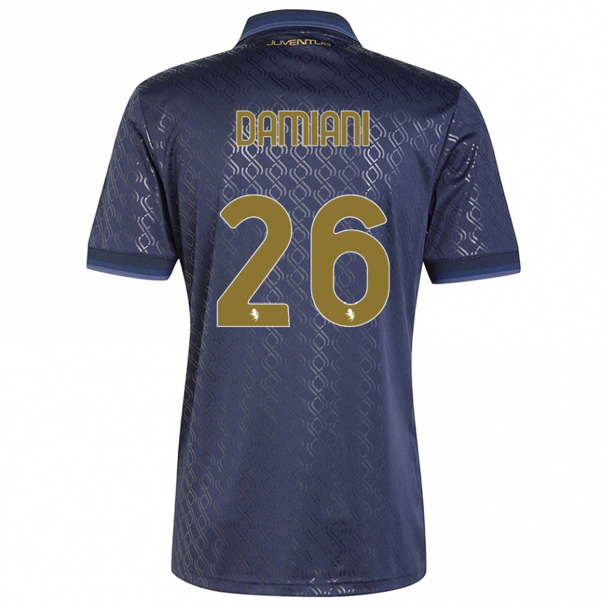 Hombre Fútbol Camiseta Samuele Damiani #26 Azul Marino Equipación Tercera 2024/25 Argentina