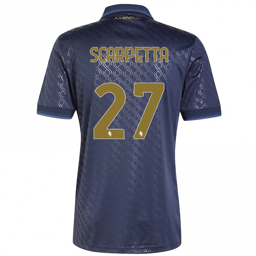 Hombre Fútbol Camiseta Jacopo Scarpetta #27 Azul Marino Equipación Tercera 2024/25 Argentina