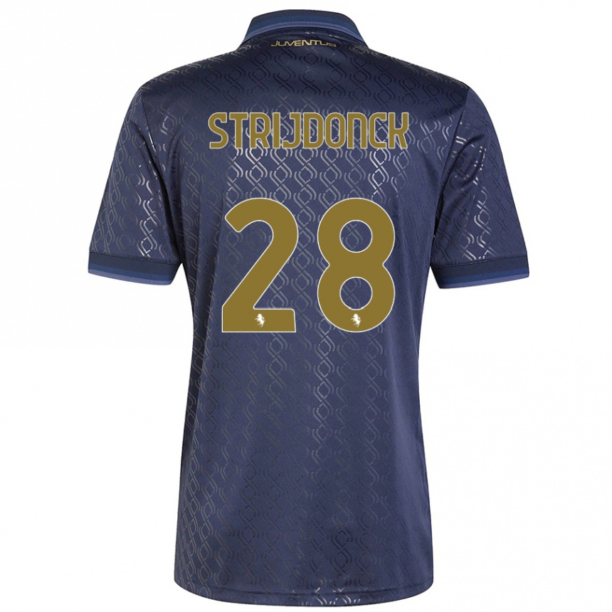 Hombre Fútbol Camiseta Bayron Strijdonck #28 Azul Marino Equipación Tercera 2024/25 Argentina