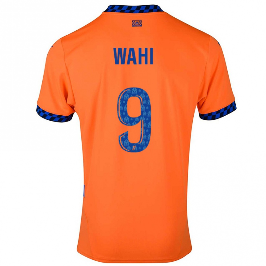 Hombre Fútbol Camiseta Elye Wahi #9 Naranja Azul Oscuro Equipación Tercera 2024/25 Argentina