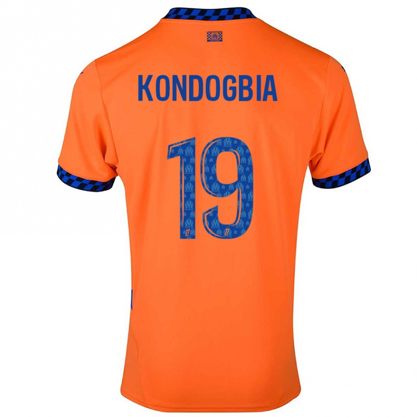 Hombre Fútbol Camiseta Geoffrey Kondogbia #19 Naranja Azul Oscuro Equipación Tercera 2024/25 Argentina