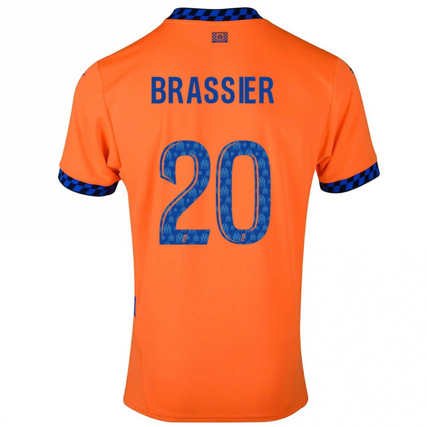 Hombre Fútbol Camiseta Lilian Brassier #20 Naranja Azul Oscuro Equipación Tercera 2024/25 Argentina