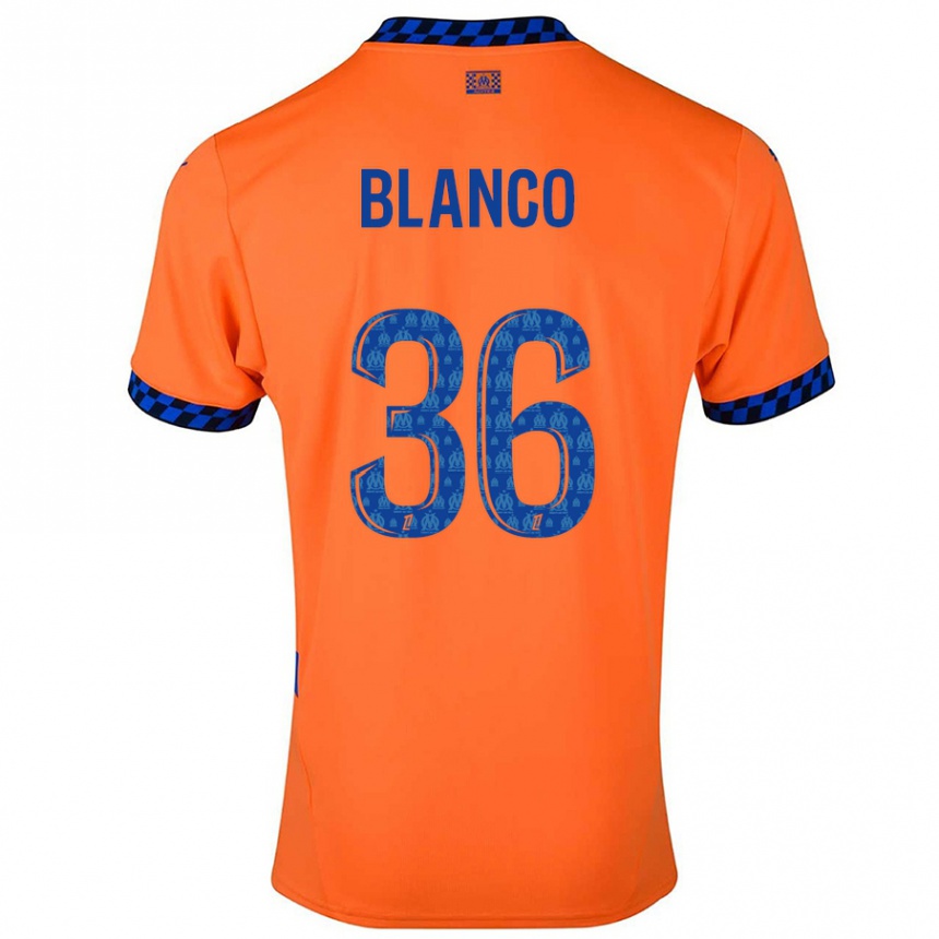 Hombre Fútbol Camiseta Ruben Blanco #36 Naranja Azul Oscuro Equipación Tercera 2024/25 Argentina