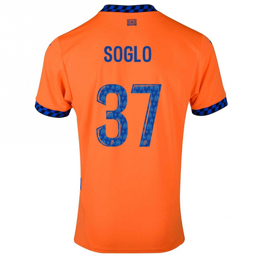 Hombre Fútbol Camiseta Emran Soglo #37 Naranja Azul Oscuro Equipación Tercera 2024/25 Argentina