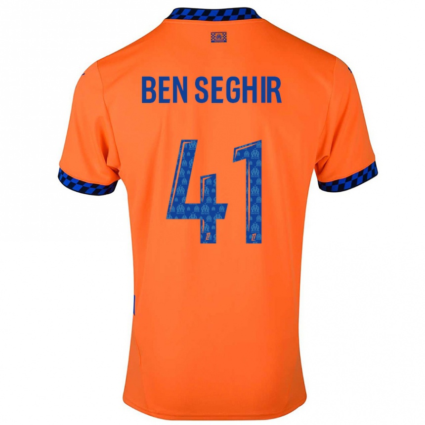 Hombre Fútbol Camiseta Salim Ben Seghir #41 Naranja Azul Oscuro Equipación Tercera 2024/25 Argentina