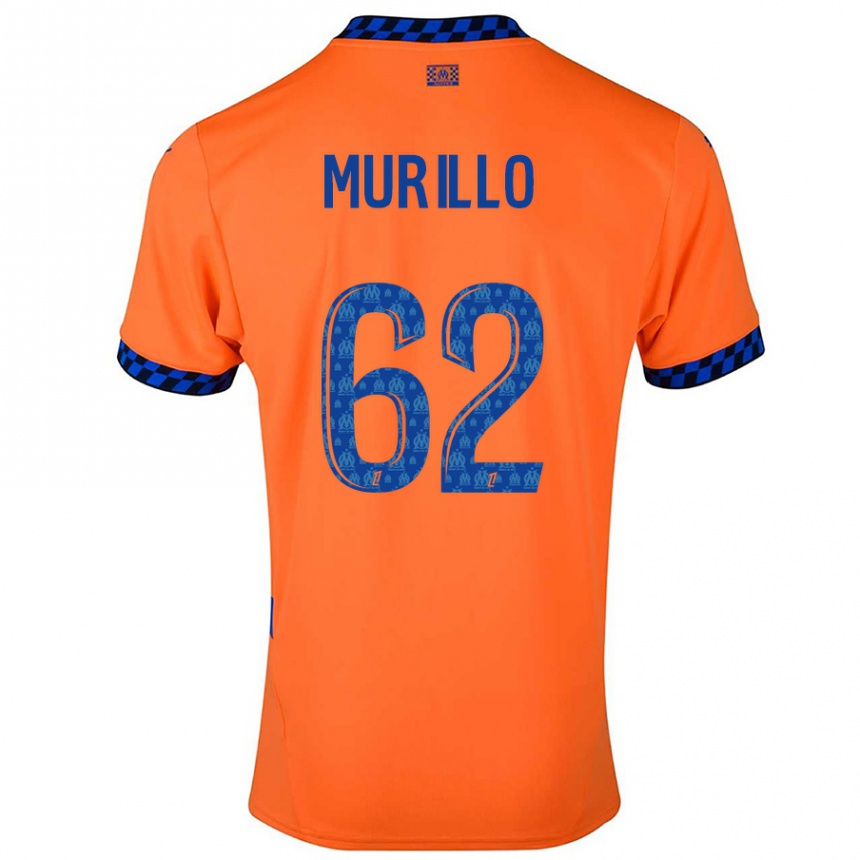 Hombre Fútbol Camiseta Amir Murillo #62 Naranja Azul Oscuro Equipación Tercera 2024/25 Argentina