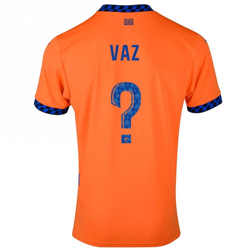 Hombre Fútbol Camiseta Robinio Vaz #0 Naranja Azul Oscuro Equipación Tercera 2024/25 Argentina