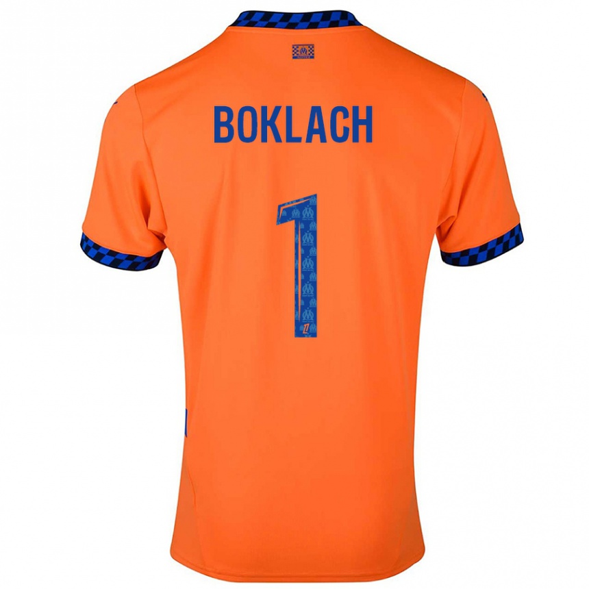 Hombre Fútbol Camiseta Kateryna Boklach #1 Naranja Azul Oscuro Equipación Tercera 2024/25 Argentina