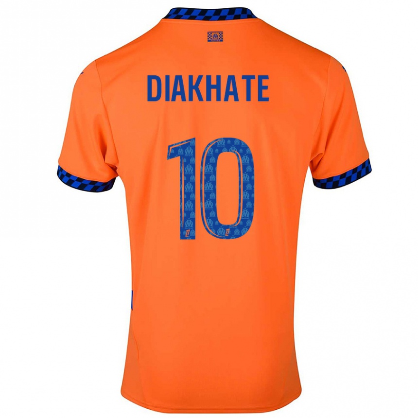 Hombre Fútbol Camiseta Ndeye Awa Diakhaté #10 Naranja Azul Oscuro Equipación Tercera 2024/25 Argentina