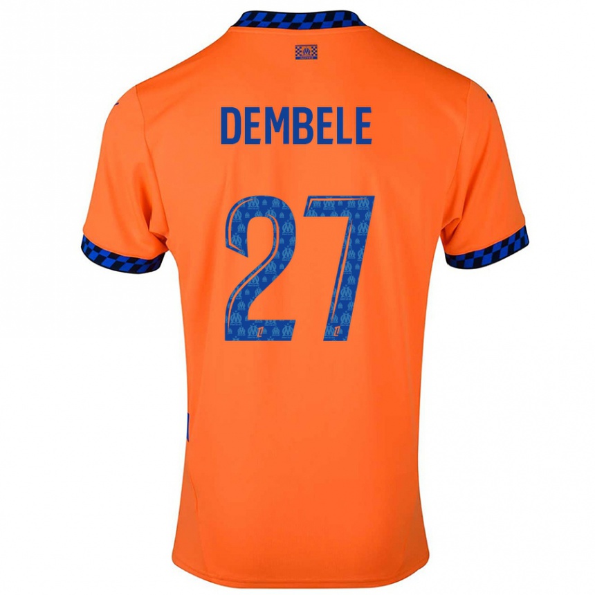 Hombre Fútbol Camiseta Coumba Dembélé #27 Naranja Azul Oscuro Equipación Tercera 2024/25 Argentina