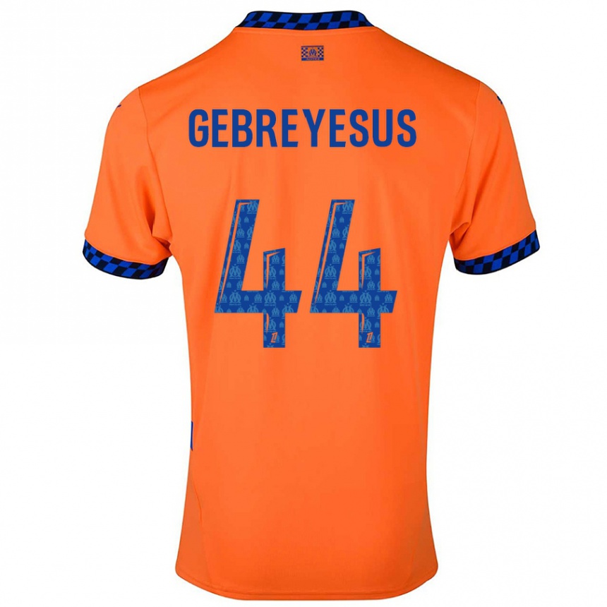 Hombre Fútbol Camiseta Esey Gebreyesus #44 Naranja Azul Oscuro Equipación Tercera 2024/25 Argentina