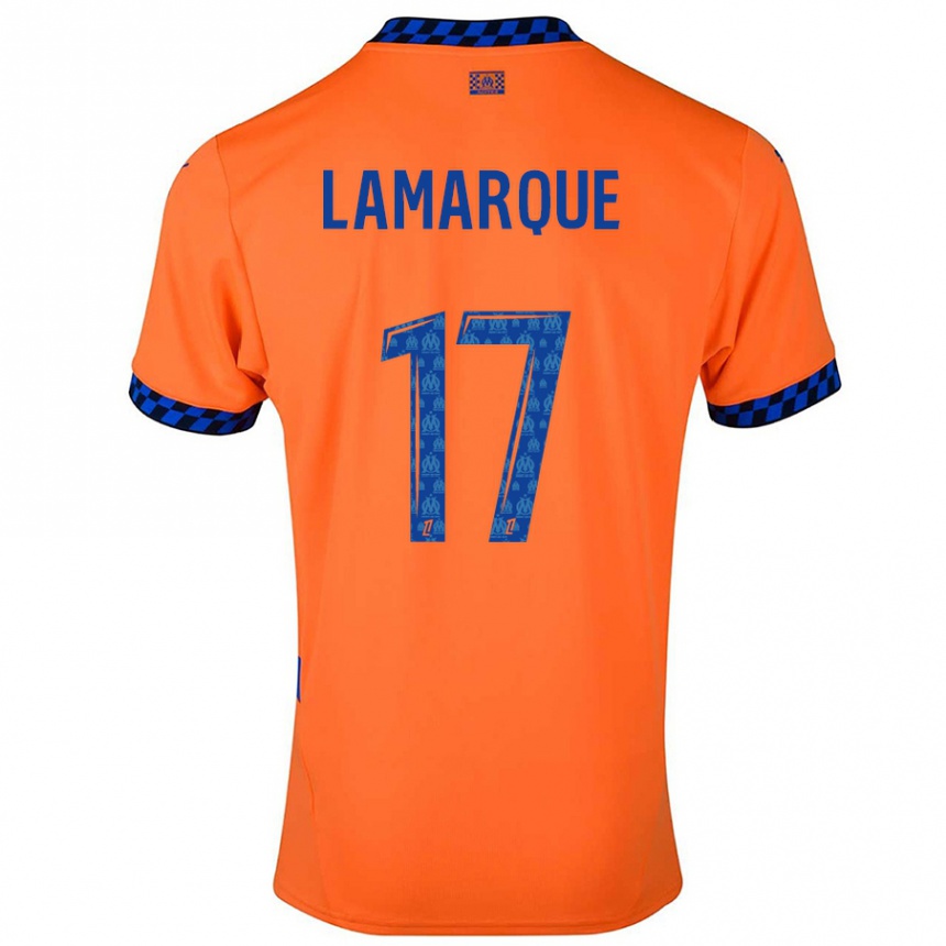 Hombre Fútbol Camiseta Alais Lamarque #17 Naranja Azul Oscuro Equipación Tercera 2024/25 Argentina