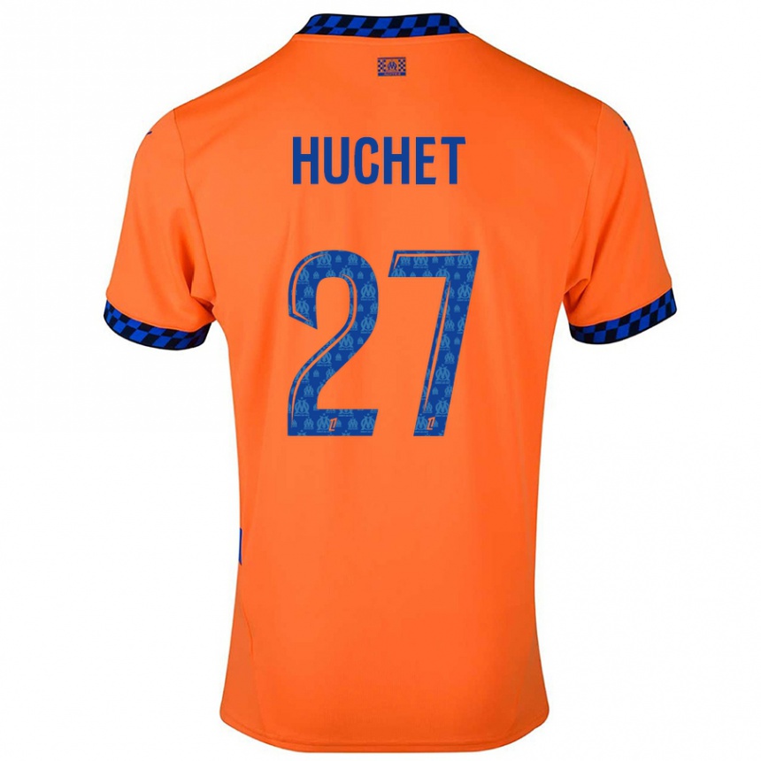 Hombre Fútbol Camiseta Sarah Huchet #27 Naranja Azul Oscuro Equipación Tercera 2024/25 Argentina