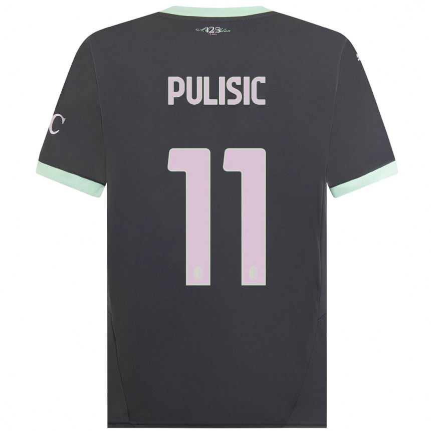 Hombre Fútbol Camiseta Christian Pulisic #11 Gris Equipación Tercera 2024/25 Argentina