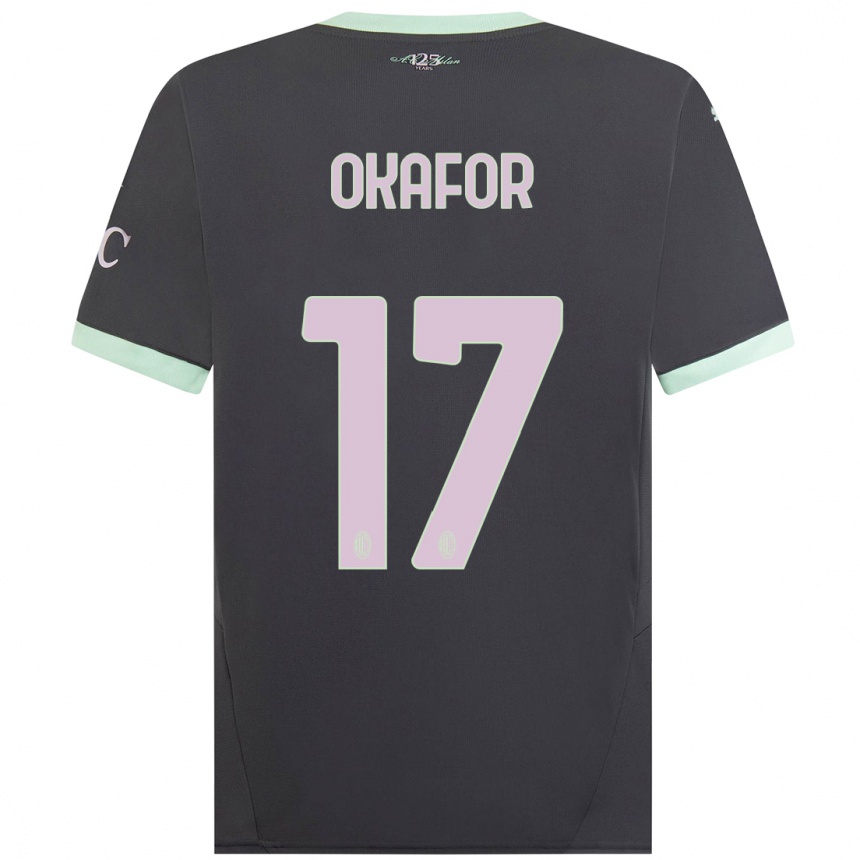 Hombre Fútbol Camiseta Noah Okafor #17 Gris Equipación Tercera 2024/25 Argentina