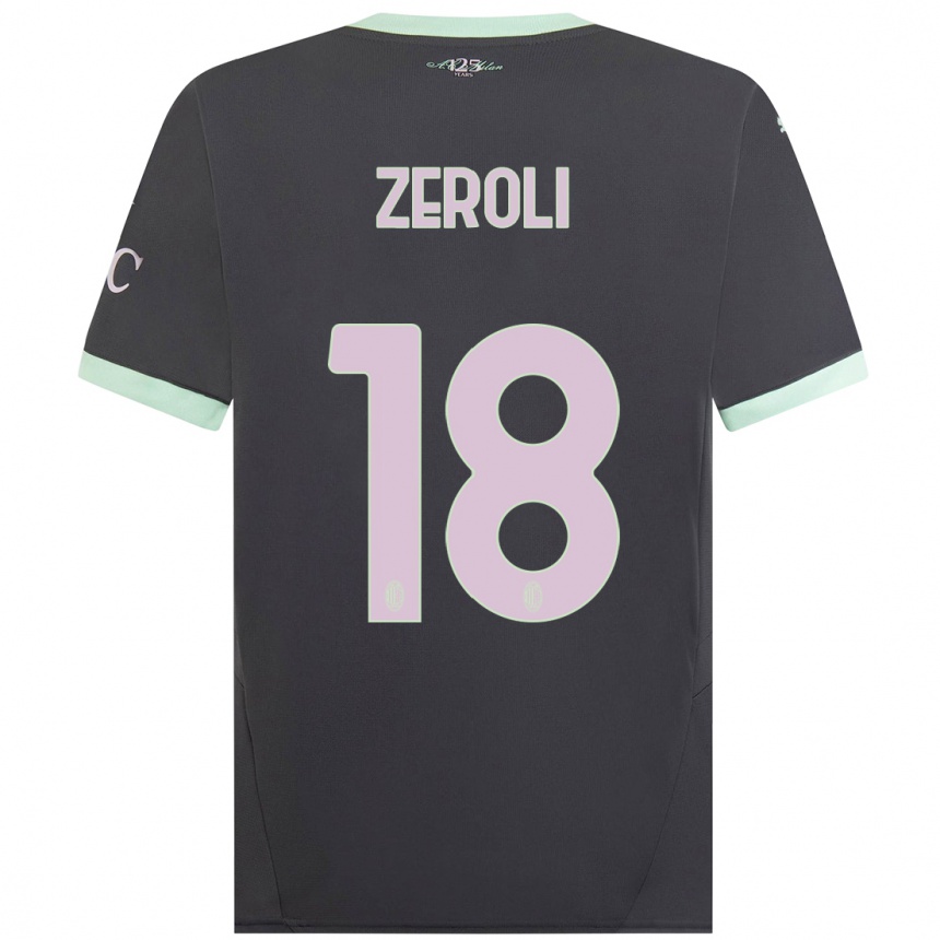 Hombre Fútbol Camiseta Kevin Zeroli #18 Gris Equipación Tercera 2024/25 Argentina