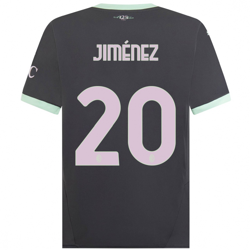 Hombre Fútbol Camiseta Álex Jiménez #20 Gris Equipación Tercera 2024/25 Argentina