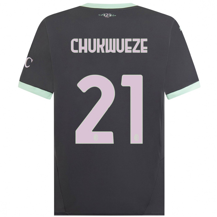 Hombre Fútbol Camiseta Samuel Chukwueze #21 Gris Equipación Tercera 2024/25 Argentina