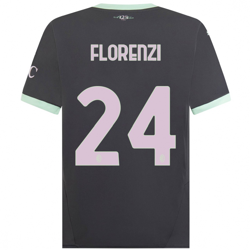 Hombre Fútbol Camiseta Alessandro Florenzi #24 Gris Equipación Tercera 2024/25 Argentina