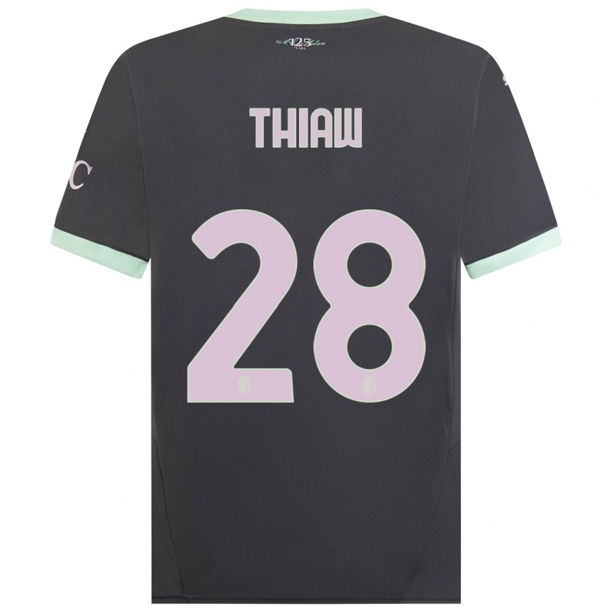 Hombre Fútbol Camiseta Malick Thiaw #28 Gris Equipación Tercera 2024/25 Argentina