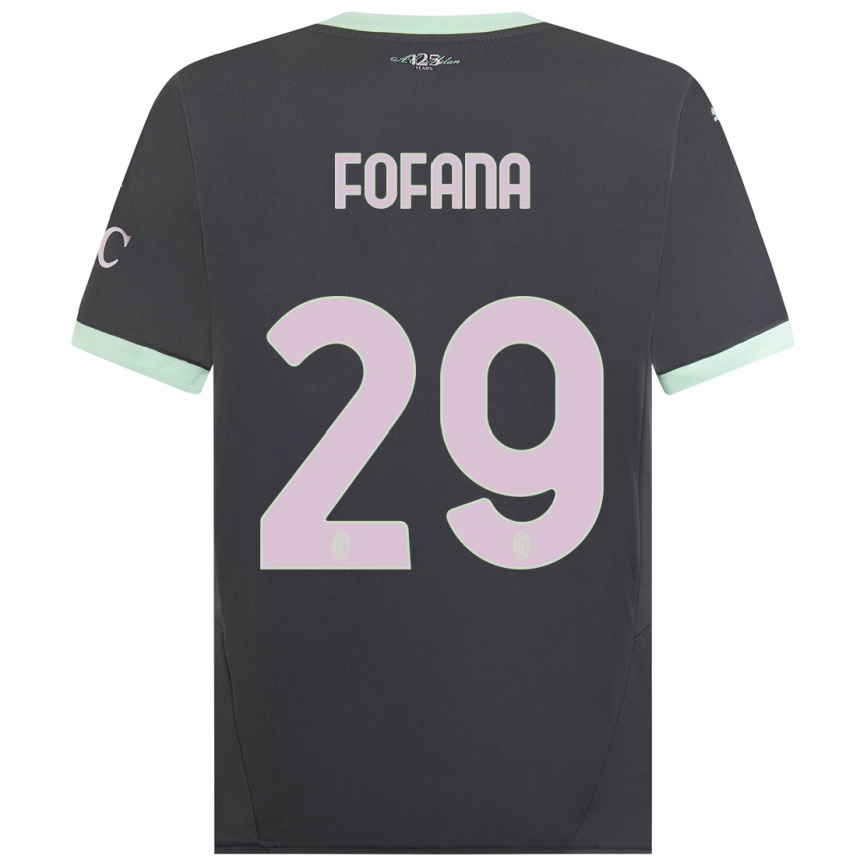 Hombre Fútbol Camiseta Youssouf Fofana #29 Gris Equipación Tercera 2024/25 Argentina