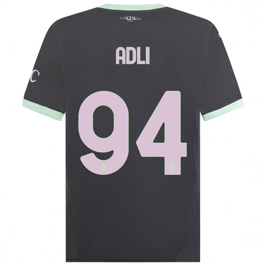 Hombre Fútbol Camiseta Yacine Adli #94 Gris Equipación Tercera 2024/25 Argentina