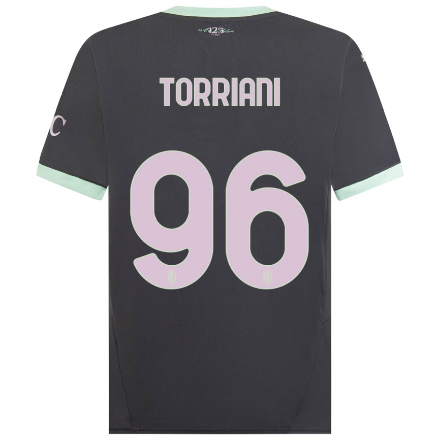 Hombre Fútbol Camiseta Lorenzo Torriani #96 Gris Equipación Tercera 2024/25 Argentina