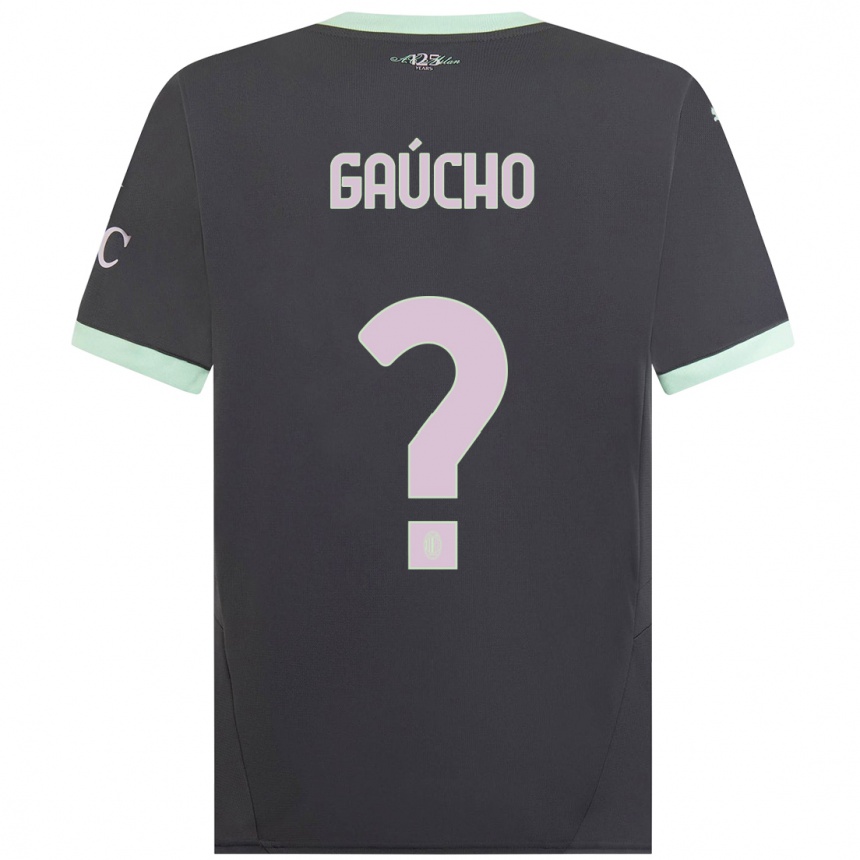 Hombre Fútbol Camiseta Estevan Gaúcho #0 Gris Equipación Tercera 2024/25 Argentina