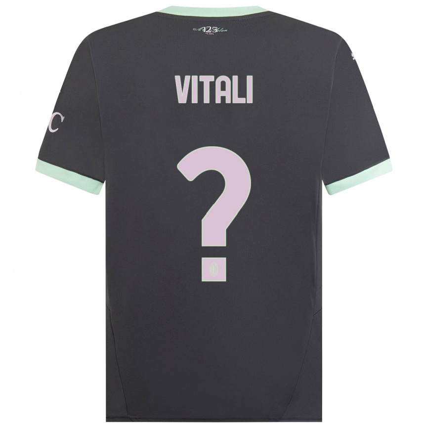 Hombre Fútbol Camiseta Michael Vitali #0 Gris Equipación Tercera 2024/25 Argentina