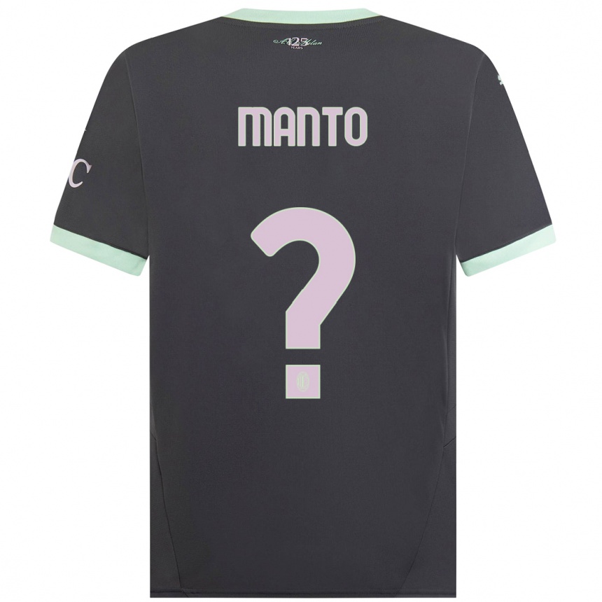 Hombre Fútbol Camiseta Gaetano Manto #0 Gris Equipación Tercera 2024/25 Argentina