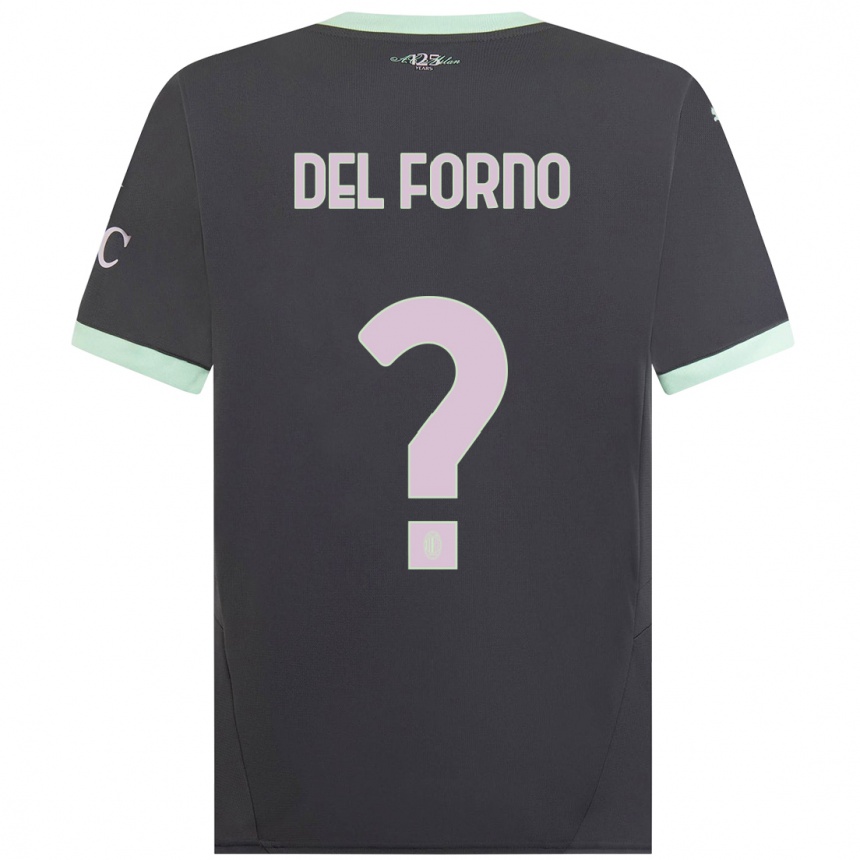 Hombre Fútbol Camiseta Luca Del Forno #0 Gris Equipación Tercera 2024/25 Argentina