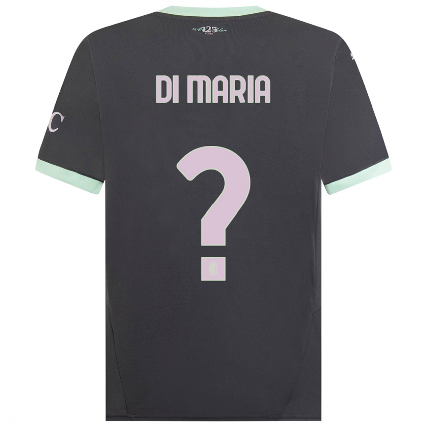 Hombre Fútbol Camiseta Alessandro Di Maria #0 Gris Equipación Tercera 2024/25 Argentina