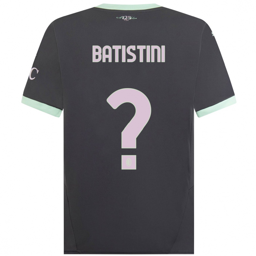 Hombre Fútbol Camiseta Simone Batistini #0 Gris Equipación Tercera 2024/25 Argentina