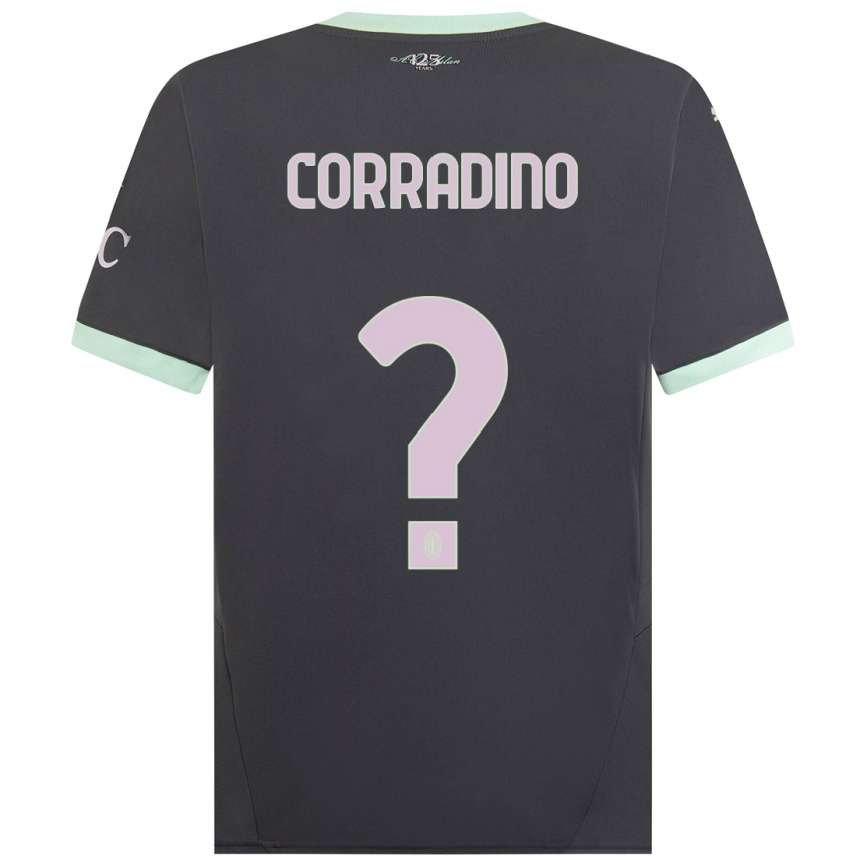 Hombre Fútbol Camiseta Riccardo Corradino #0 Gris Equipación Tercera 2024/25 Argentina