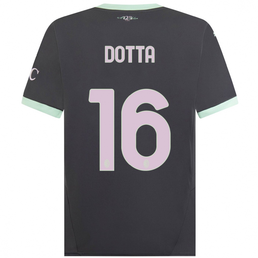 Hombre Fútbol Camiseta Cristiano Dotta #16 Gris Equipación Tercera 2024/25 Argentina